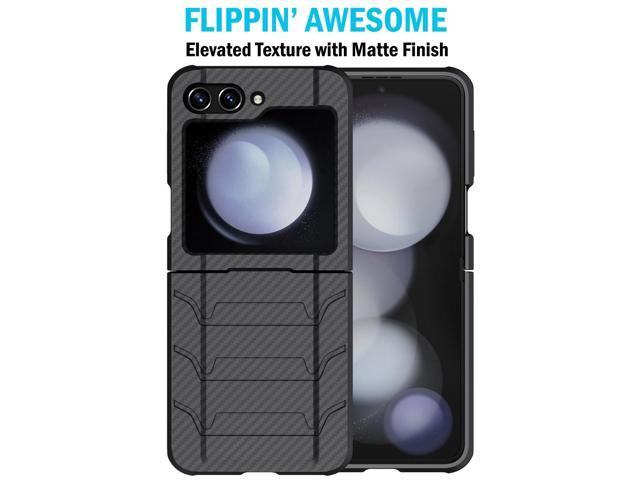 Case for Samsung Galaxy Z Flip 5, Special Ops Tactical Cover - Carbon Fiber