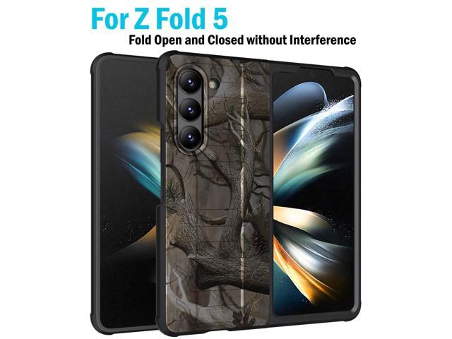 Rugged Case Holster Belt Clip for Samsung Galaxy Z Fold 5 - Outdoor Camo Tree