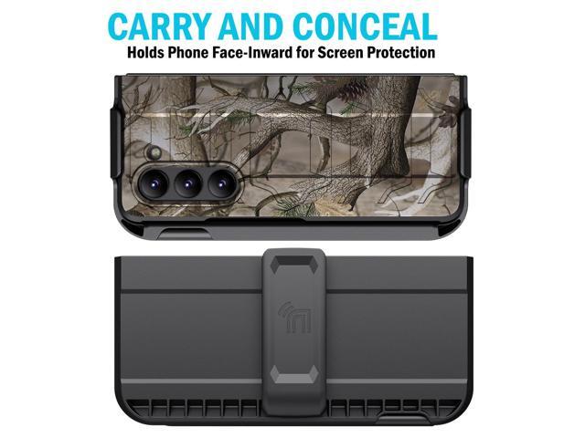 Rugged Case Holster Belt Clip for Samsung Galaxy Z Fold 5 - Outdoor Camo Tree