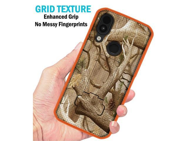 Hunter Orange Camo Tree Hard Case Cover Kickstand for CAT S62 PRO Phone