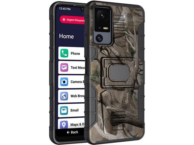 Rugged Case with Ring Grip Stand for Jitterbug Smart 4 / TCL 40XL - Bush Camo