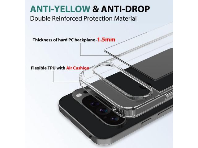 AquaFlex Anti-Shock Clear Case Slim Cover for Google Pixel 9 (and Pixel 9 Pro)