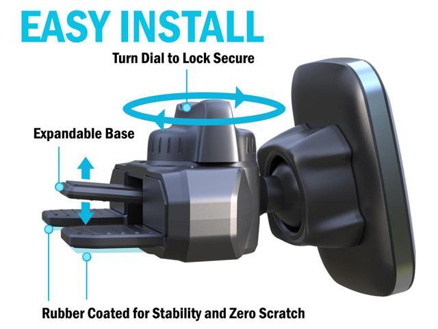 Car CD Player Phone Mount Magnetic Holder (with Magnet Adapters) - Universal