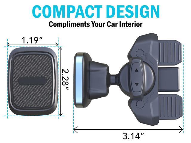 Car CD Player Phone Mount Magnetic Holder (with Magnet Adapters) - Universal