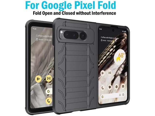 Case and Belt Clip Holster for Google Pixel Fold Phone (2023) - Matte Black