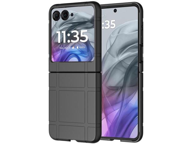 Textured Hard Case Slim Cover for Motorola RAZR 2024/2025 Flip Phone - Black