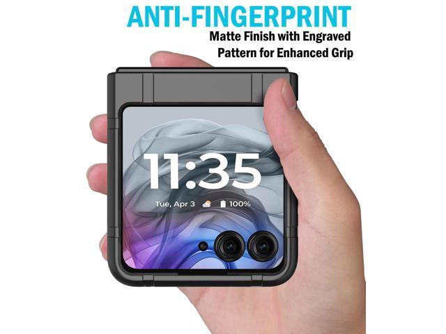 Textured Hard Case Slim Cover for Motorola RAZR 2024/2025 Flip Phone - Black