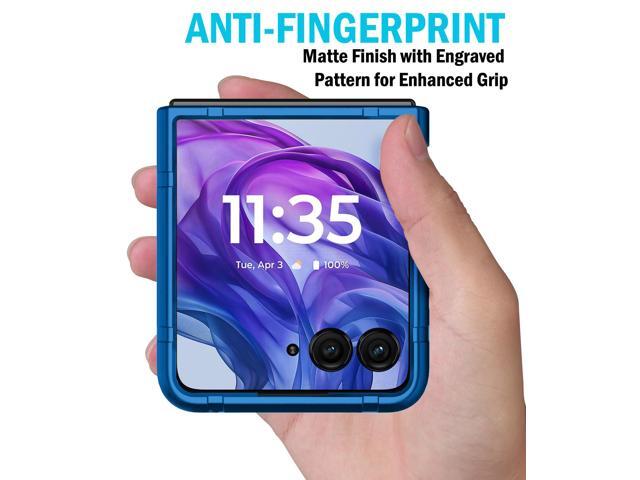 Textured Hard Case Slim Cover for Motorola RAZR+ 2024/2025 (RAZR PLUS) - Blue
