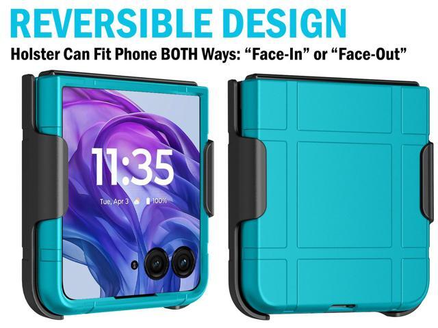 Hard Case and Belt Clip for Motorola RAZR+ 2024/2025 (RAZR PLUS) - Teal Mint