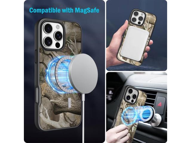 Case for iPhone 16 Pro - Compatible with MagSafe - Bush Camo