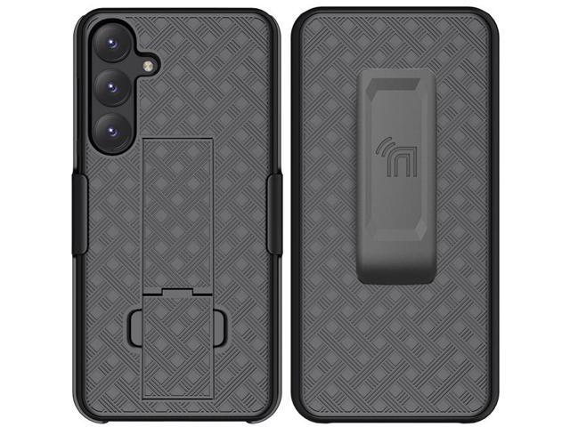 Slim Case and Belt Clip Holster Combo for Samsung Galaxy S25 Plus 5G - Black