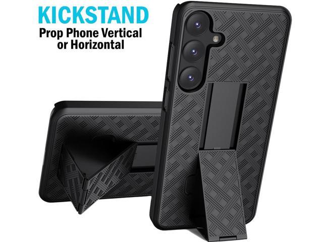 Slim Case and Belt Clip Holster Combo for Samsung Galaxy S25 Plus 5G - Black