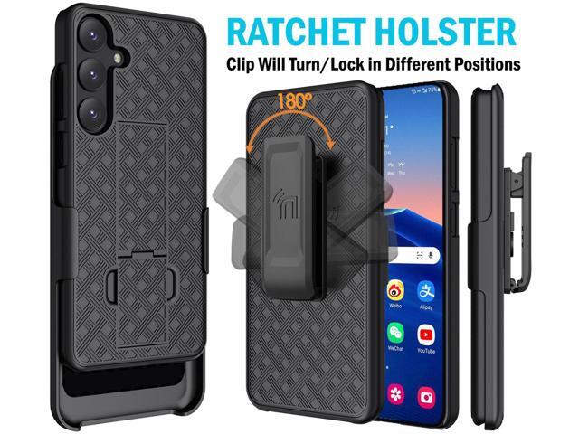 Slim Case and Belt Clip Holster Combo for Samsung Galaxy S25 Plus 5G - Black