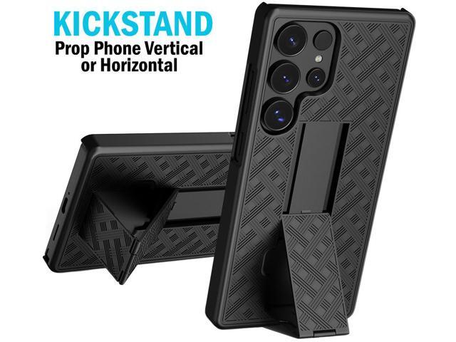 Slim Case and Belt Clip Holster Combo for Samsung Galaxy S25 Ultra 5G - Black