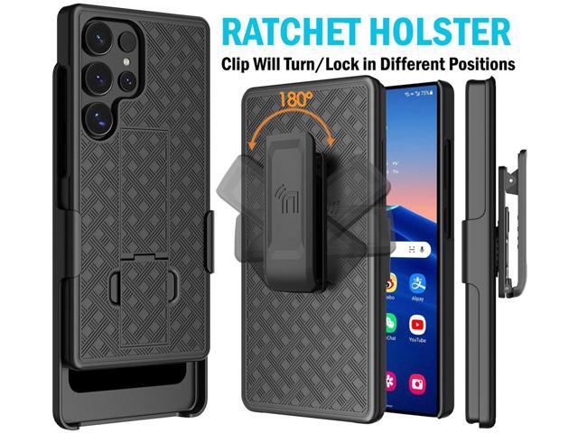Slim Case and Belt Clip Holster Combo for Samsung Galaxy S25 Ultra 5G - Black