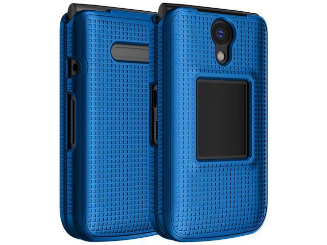 Grid Texture Hard Case Cover for Orbic Journey Pro / Lite (2024) - Cobalt Blue