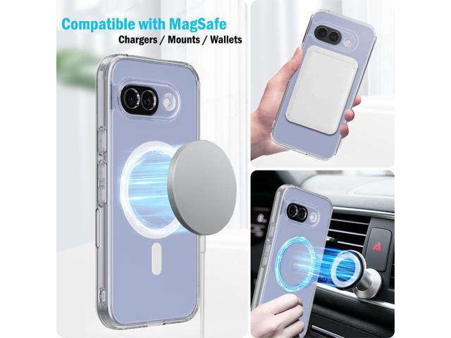 Clear Acrylic TPU Case for Google Pixel 9A Phone - Compatible with MagSafe