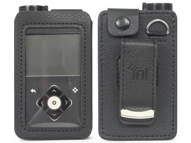 Black Leather Case with Belt Clip Screen Cover for Medtronic MiniMed 780G 770G
