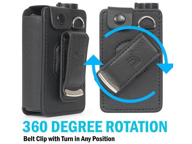 Black Leather Case with Belt Clip Screen Cover for Medtronic MiniMed 780G 770G