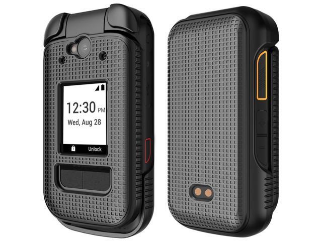 Grid Texture Hard Shell Case for Sonim XP3 Plus 5G Phone (XP3plus X320) - Black