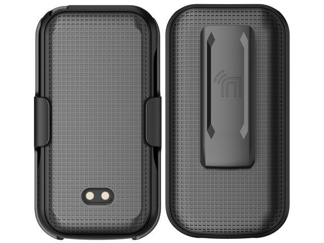 Hard Case and Belt Clip Holster for Sonim XP3 Plus 5G Phone XP3plus X320 - Black