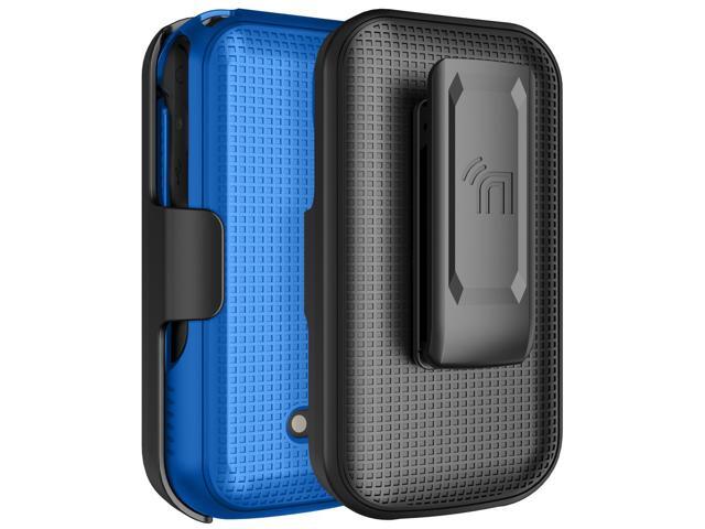 Hard Case and Belt Clip Holster for Sonim XP3 Plus 5G XP3plus X320 - Cobalt Blue