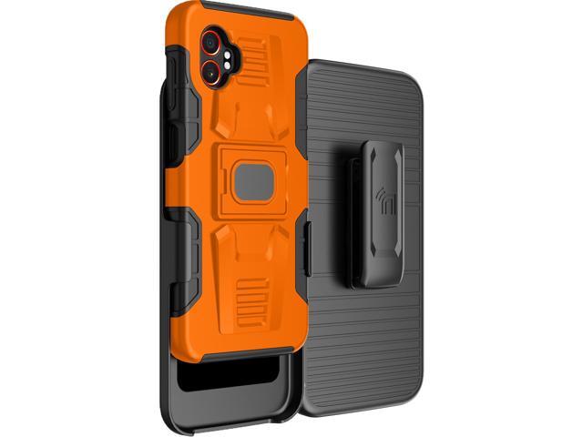 Rugged Case Stand Belt Clip Holster for Samsung Galaxy XCover 7 Pro - Orange