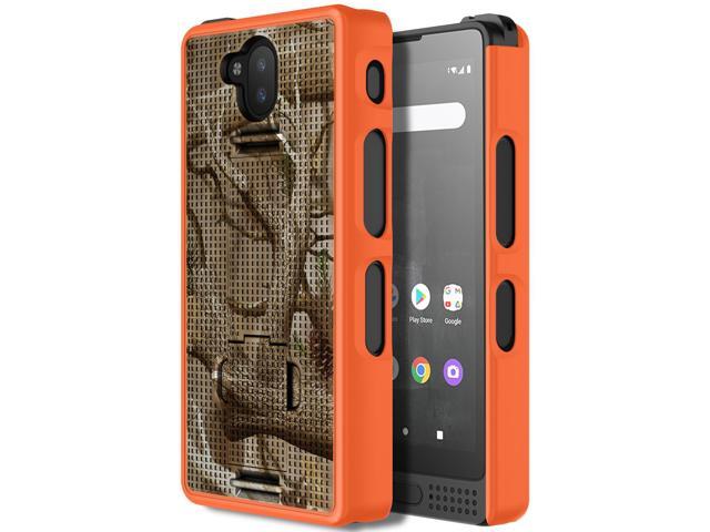 Orange Hunter Camo Tree Hard Case Stand for Sonim XP10 5G Phone (XP9900)