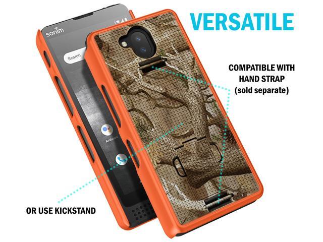 Orange Hunter Camo Tree Hard Case Stand for Sonim XP10 5G Phone (XP9900)