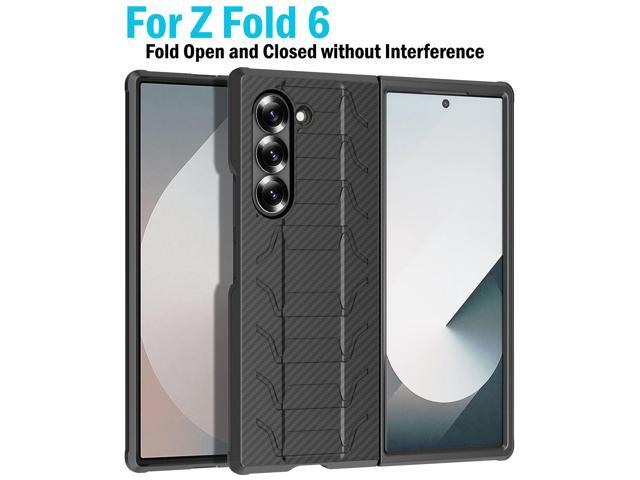 Rugged Case + Belt Clip with Pen Slot for Samsung Galaxy Z Fold 6 - Carbon Fiber