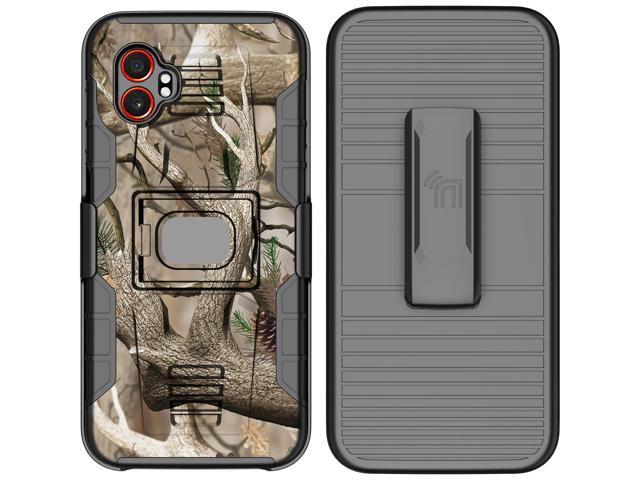 Rugged Case Stand Belt Clip Holster for Samsung Galaxy XCover 7 Pro - Camo