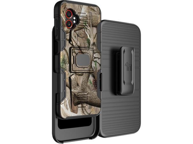 Rugged Case Stand Belt Clip Holster for Samsung Galaxy XCover 7 Pro - Camo