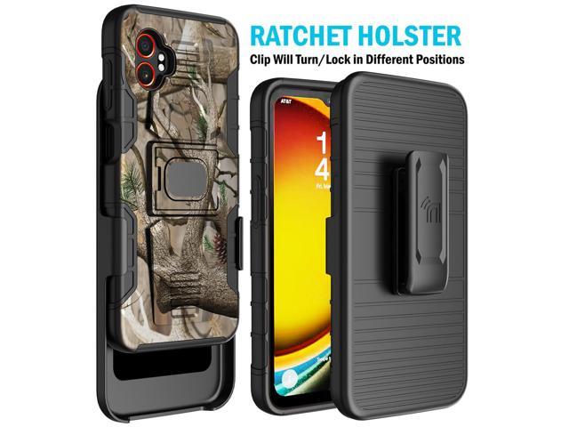 Rugged Case Stand Belt Clip Holster for Samsung Galaxy XCover 7 Pro - Camo