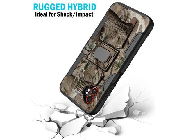 Rugged Case with Stand Ring Grip for Samsung Galaxy XCover 7 Pro Phone - Camo