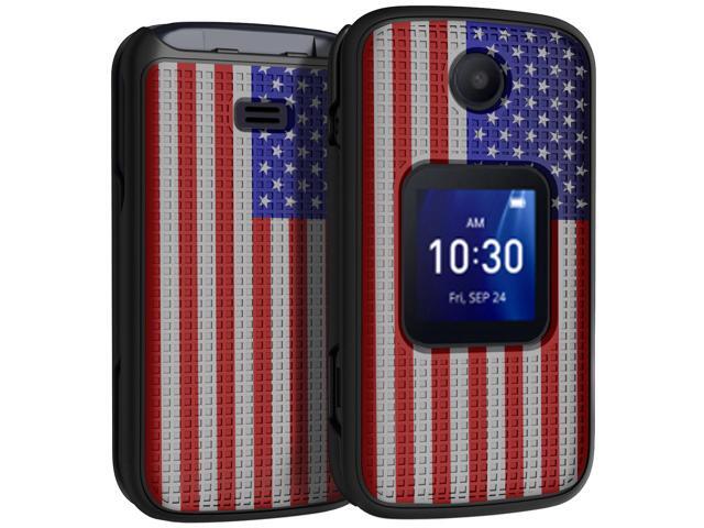 Hard Case Cover for Alcatel Go Flip 4, TCL FLIP Pro Flip Phone - USA Flag Design