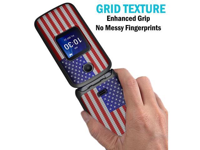 Case and Belt Clip Holster for Alcatel Go Flip 4, TCL FLIP Pro Phone - USA Flag