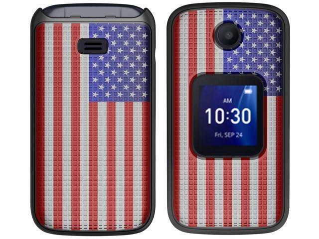 Case and Belt Clip Holster for Alcatel Go Flip 4, TCL FLIP Pro Phone - USA Flag