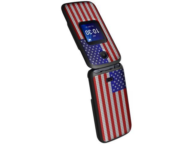 Hard Case Cover for Alcatel Go Flip 4, TCL FLIP Pro Flip Phone - USA Flag Design