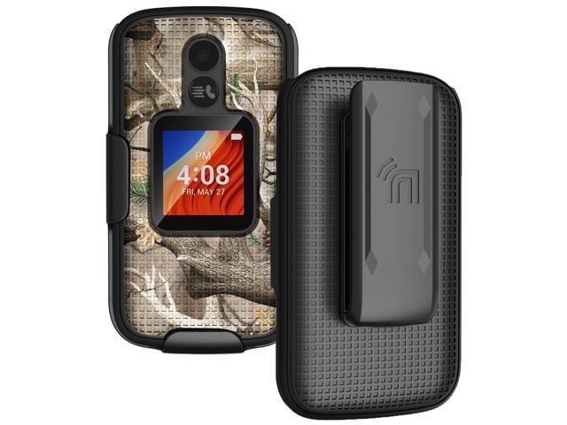 Camouflage Case Cover and Belt Clip Holster for Alcatel TCL Flip 2 Phone T408DL