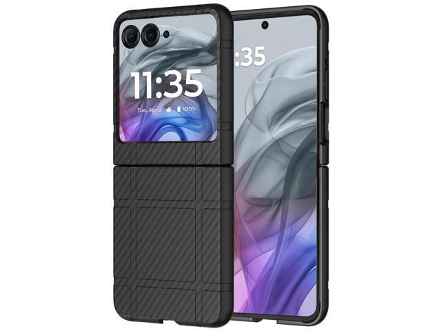 Hard Case Slim Cover for Motorola RAZR 2024/2025 - Black Carbon Fiber