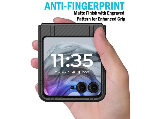 Hard Case Slim Cover for Motorola RAZR 2024/2025 - Black Carbon Fiber