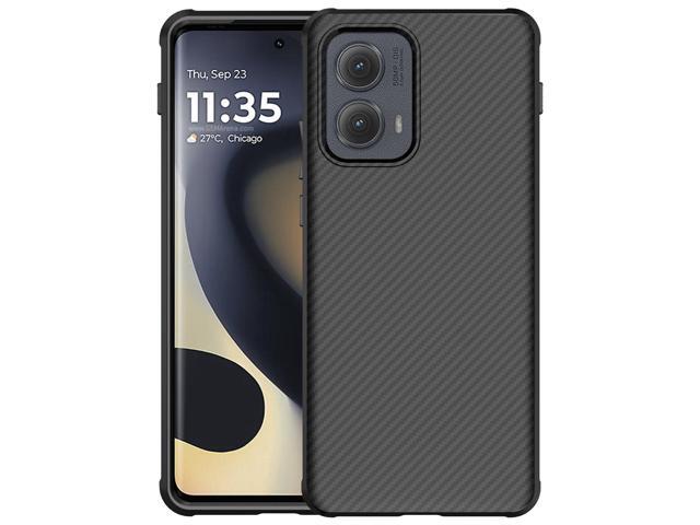 Case for Motorola Edge 2024 Phone - Black Carbon Fiber (Compatible with MagSafe)