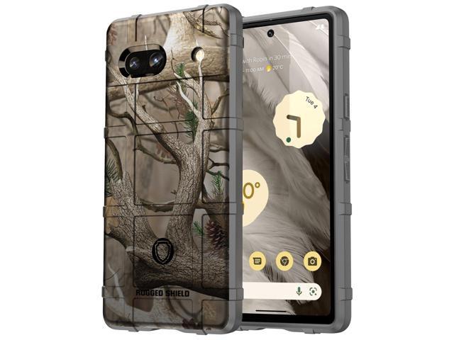 Outdoor Camo Tree Real Woods Case Belt Clip Holster for Google Pixel 7A (2023)