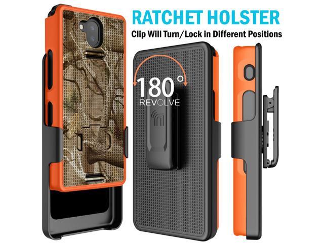 Orange Hunter Camo Woods Case and Belt Clip for Sonim XP10 5G Phone (XP9900)