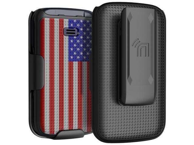 Case and Belt Clip Holster for Alcatel Go Flip 4, TCL FLIP Pro Phone - USA Flag