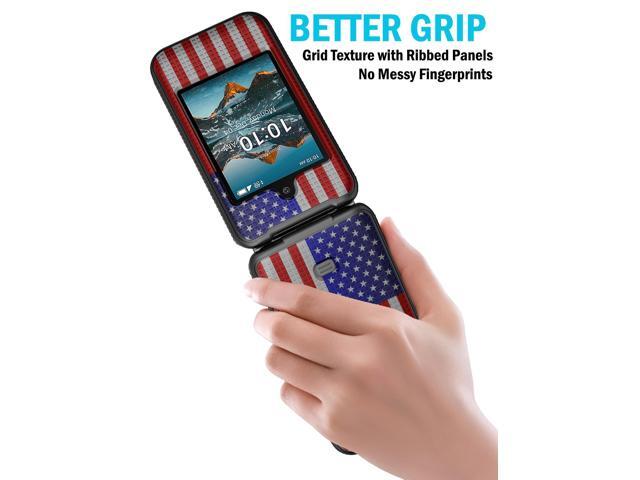 Hard Case Cover for Iris Easy Flip Phone / Summit Flip - USA Flag