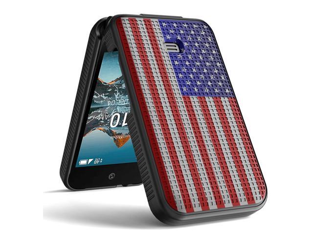 Hard Case Cover for Iris Easy Flip Phone / Summit Flip - USA Flag