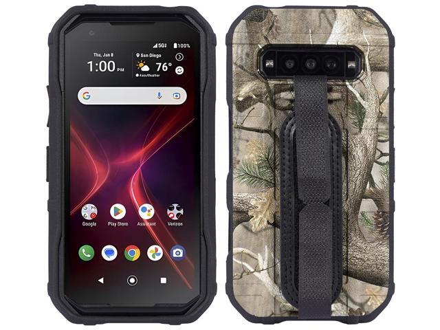 Rugged Case + Hand Strap + Belt Clip for Kyocera DuraForce Pro 3 - Camo Tree