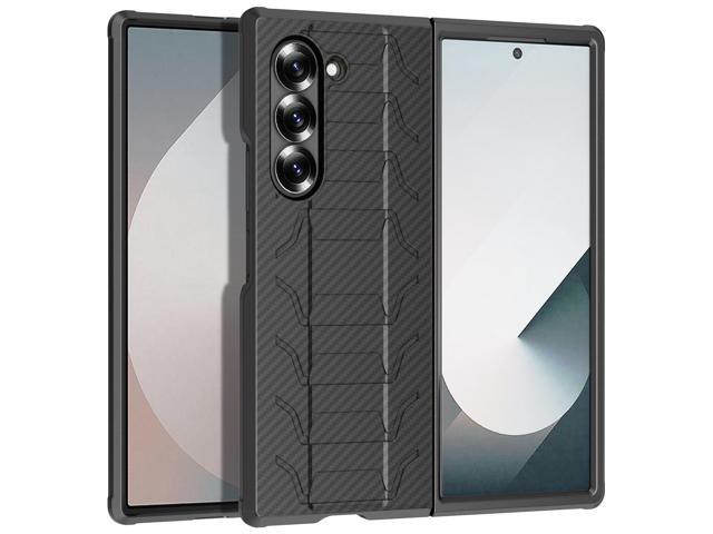 Case for Samsung Galaxy Z Fold 6, Tough Tactical Cover - Carbon Fiber Design