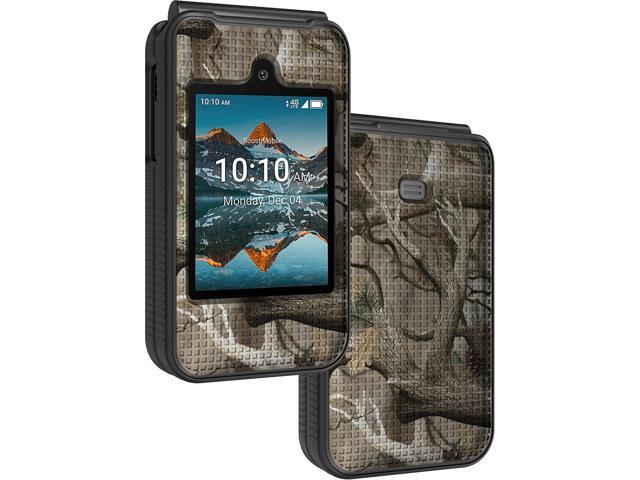 Hard Case Camo Cover for Iris Easy Flip Phone / Summit Flip - Bush Camouflage